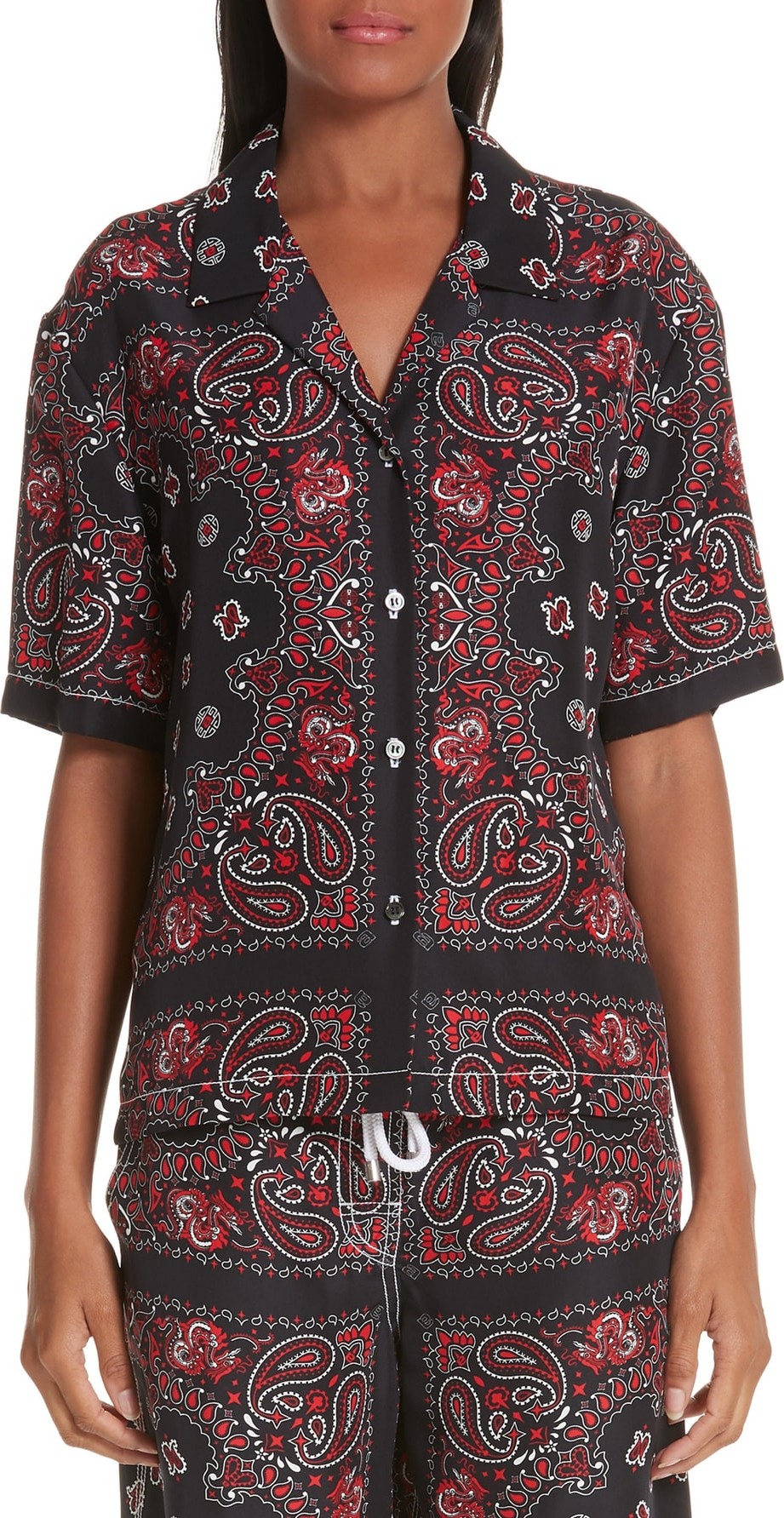 Alexander Wang Bandana Print Silk Shirt