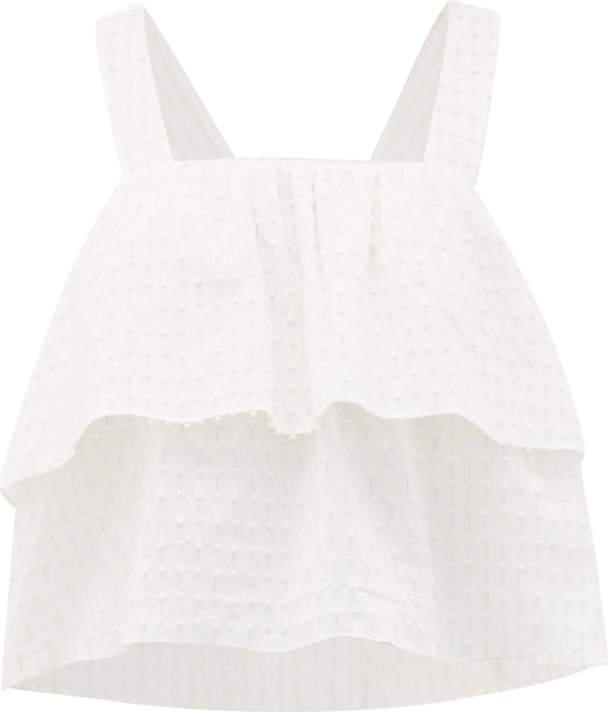 SKIN Valeria Swiss-Dot cotton pyjama top