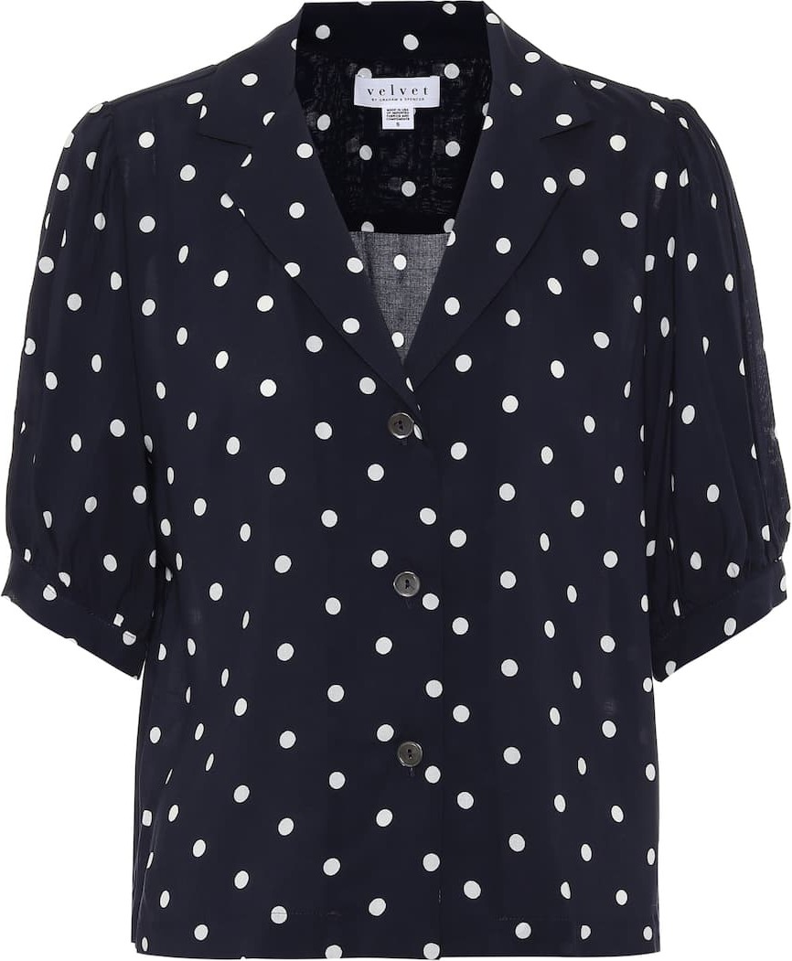 Velvet By Graham & Spencer Kaden polka-dot shirt