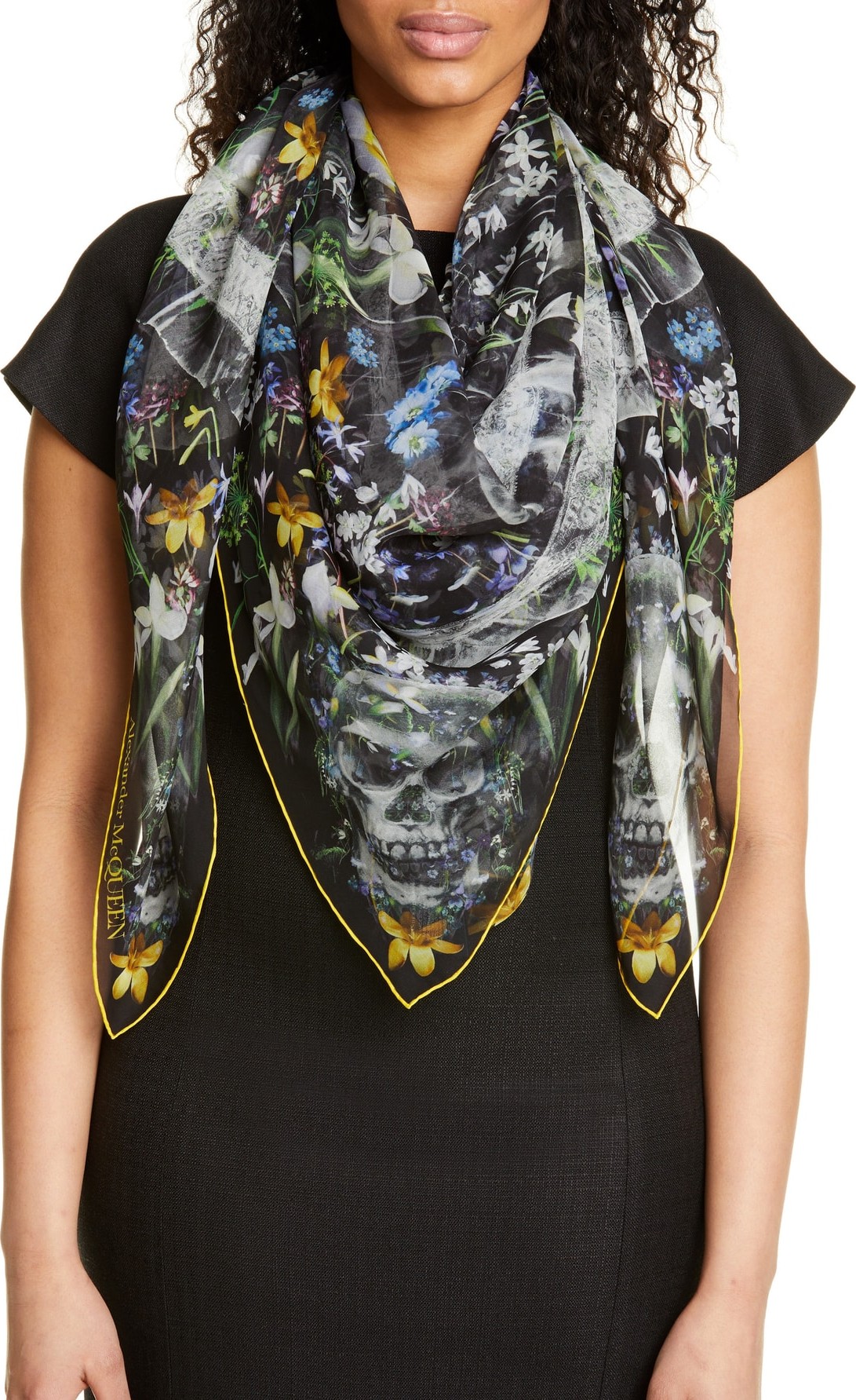 Alexander McQueen Ophelia Silk Square Scarf
