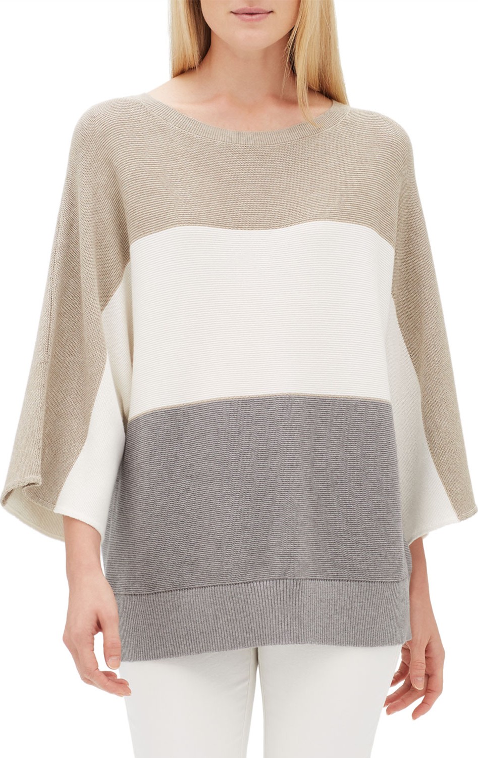Lafayette 148 New York Oversized Cotton Cashmere Dolman Pullover