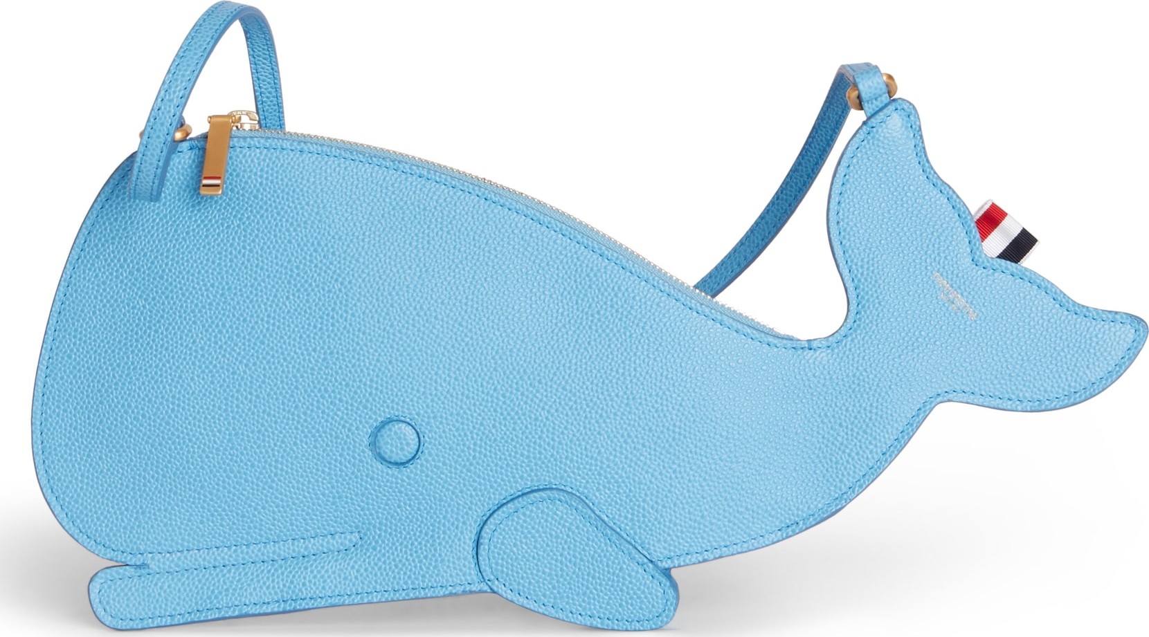 Thom Browne Whale Flat Icon Leather Shoulder Bag Thom Browne Whale Flat Icon Leather Shoulder Bag