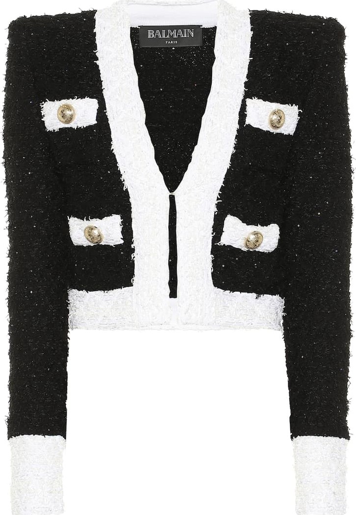 Balmain Cotton-blend bouclé jacket