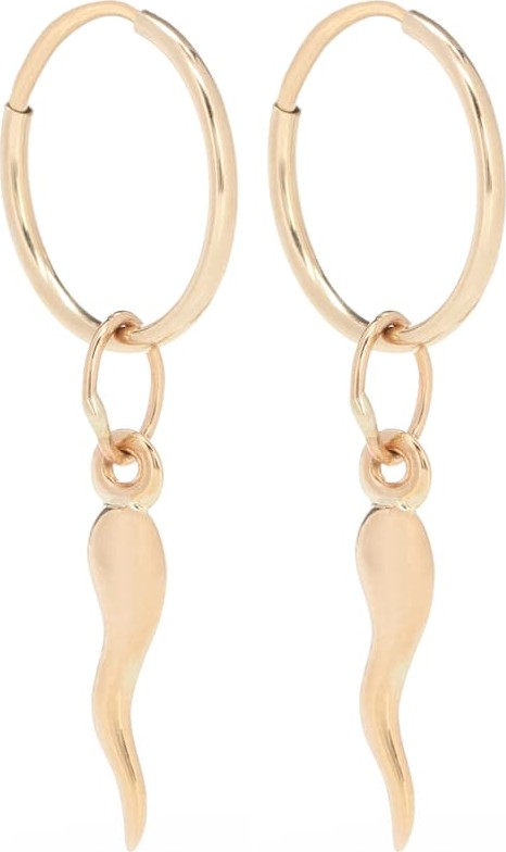 Loren Stewart Get Lucky 14kt gold hoop earrings