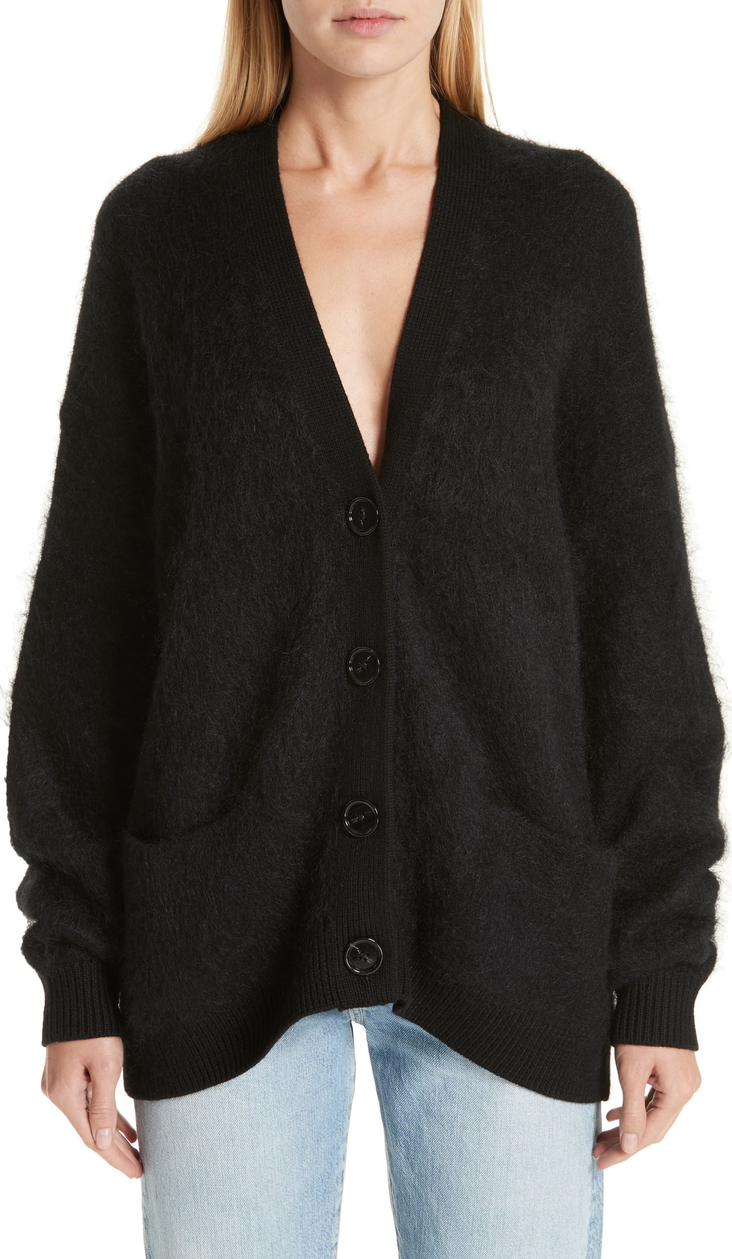 Acne Studios Oversize Wool & Mohair Blend Cardigan