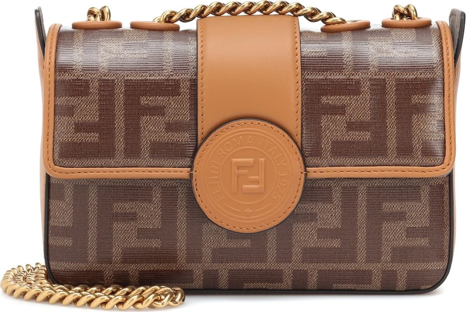 Fendi Double F leather shoulder bag