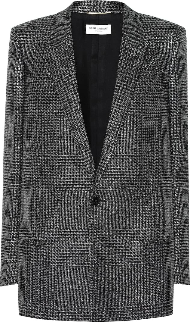 Saint Laurent Metallic checked blazer