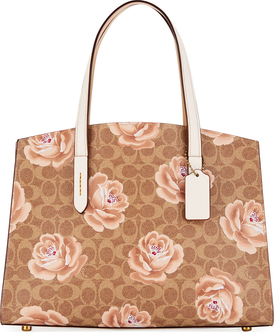 COACH Charlie Coated Signature Canvas Carryall Shoulder Bag