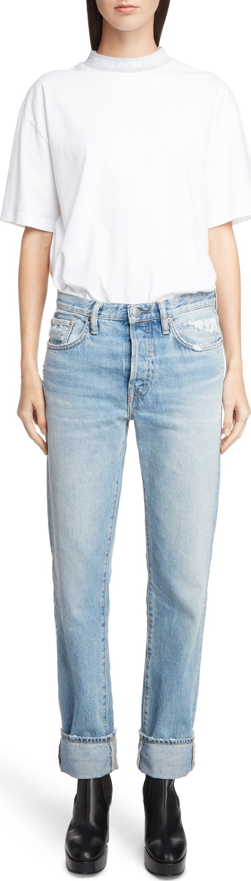 Acne Studios Logo Neck Tee