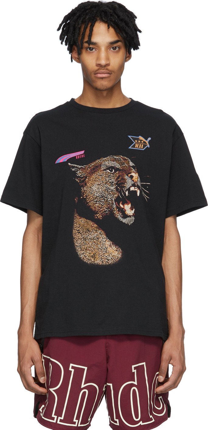 RHUDE Black Puma Edition Graphic T-Shirt
