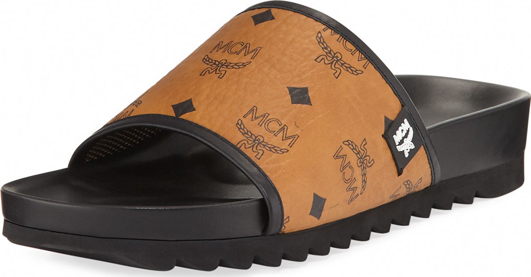 MCM Men's Visetos Slide Sandal