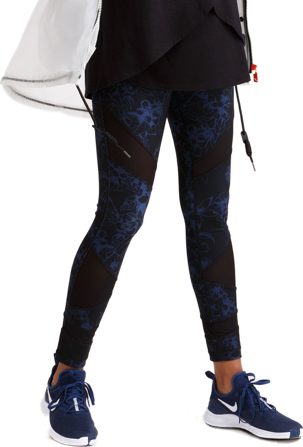 Ingrid & Isabel Maternity Active Printed Leggings with Mesh Insets & Crossover Panel