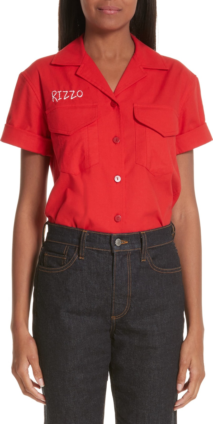 Simon Miller x Paramount Grease Rizzo Embroidered Mechanic Shirt