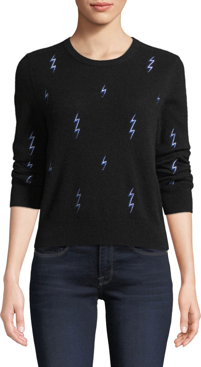 Equipment Shirley Lightning-Bolt Cashmere Sweater