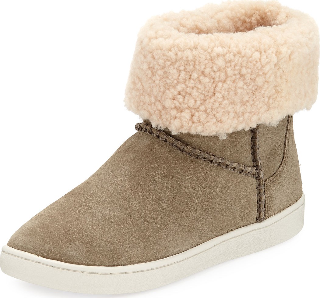 UGG Mika Curly Shearling Bootie Sneakers