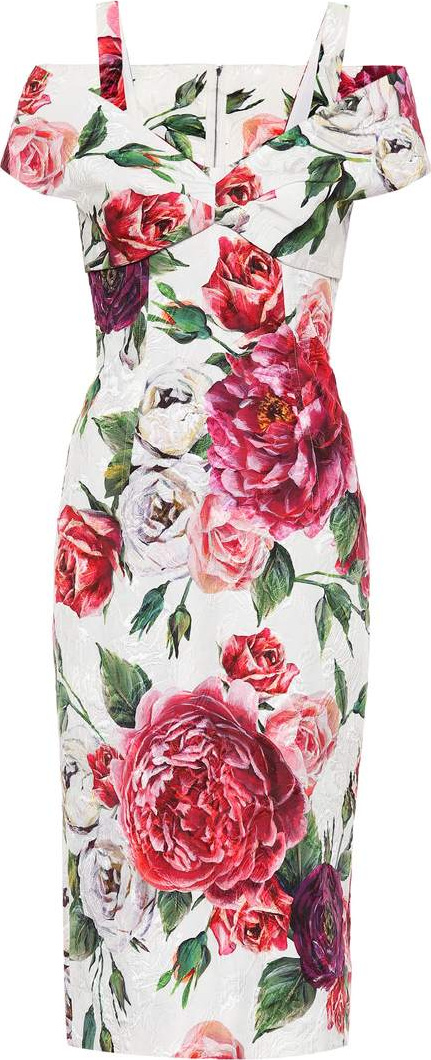 Dolce & Gabbana Floral-printed jacquard dress