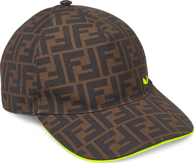 Fendi Appliquéd Logo-Print Canvas Baseball Cap