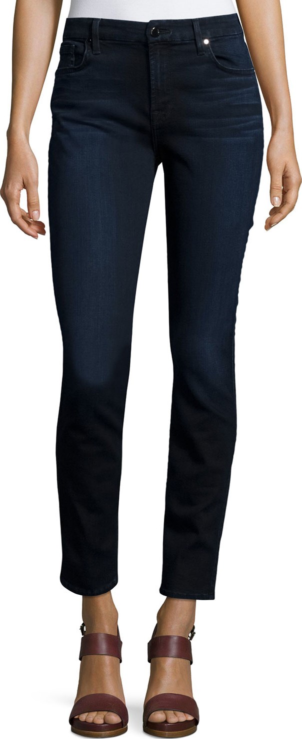 Jen7 Riche Touch Skinny Ankle Jeans, Dark Blue