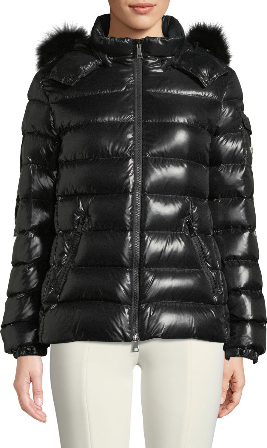 Moncler Badyfur Puffer Jacket w/ Removable Fur Hood