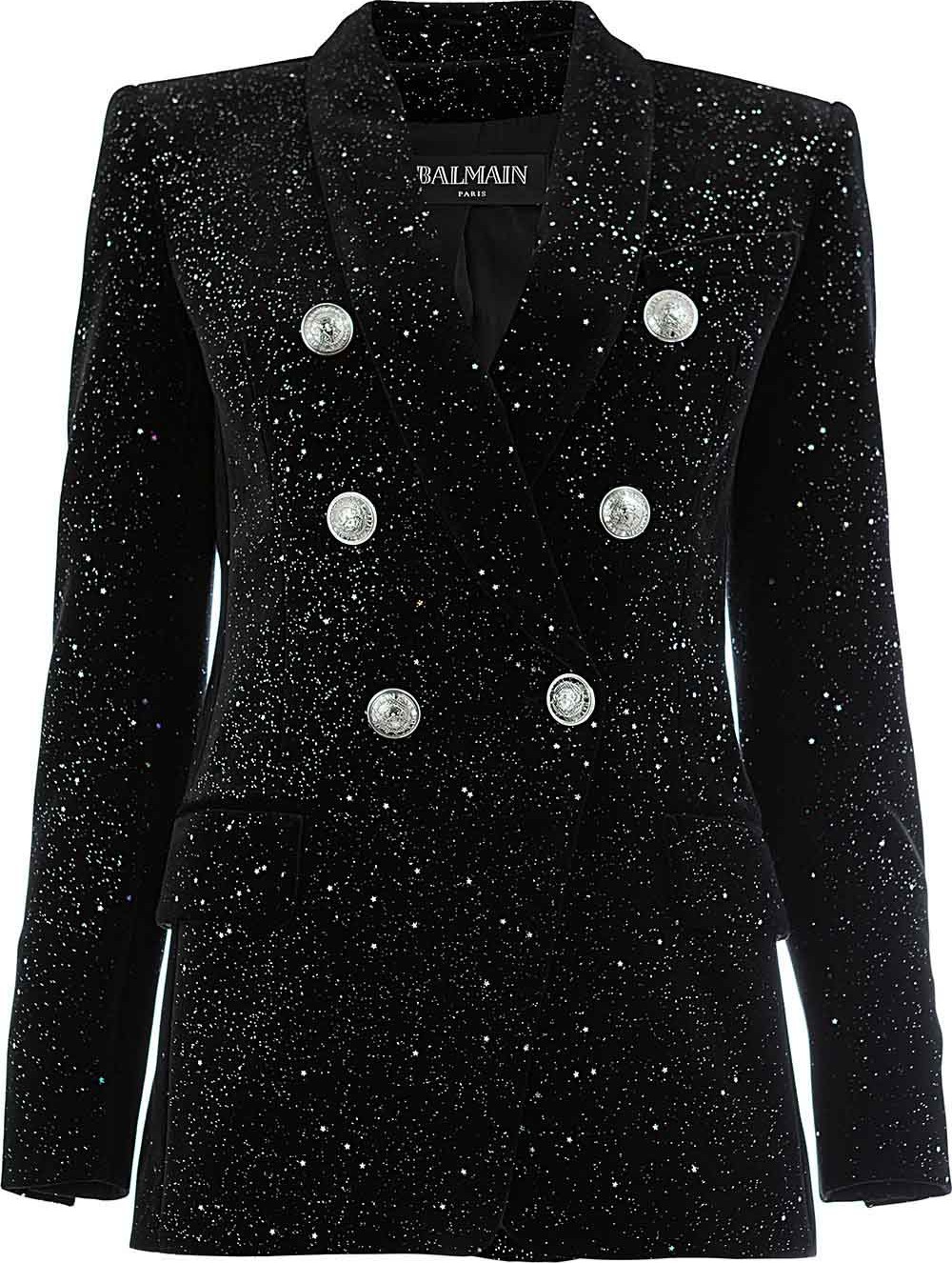 Balmain embossed button blazer