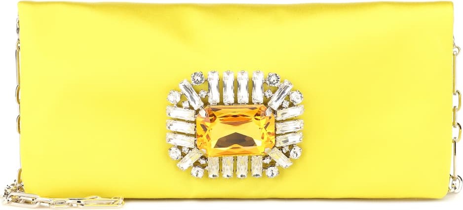 Jimmy Choo Titania satin clutch