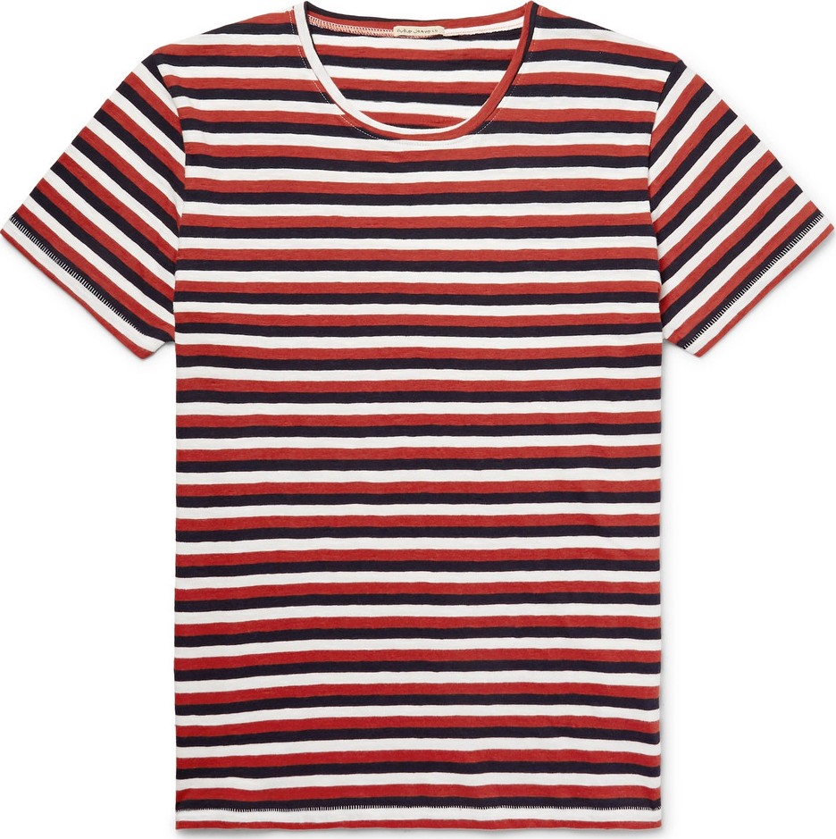 Nudie Jeans Anders Striped Organic Cotton-Jersey T-Shirt