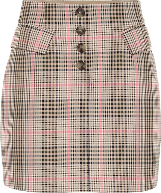 Baum und Pferdgarten Shani checked cotton-blend miniskirt