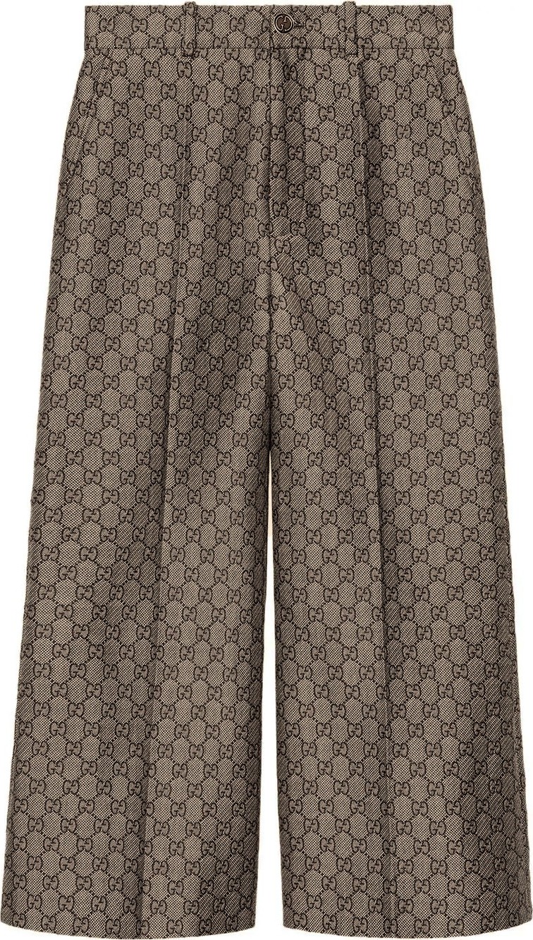 Gucci GG wool canvas culotte pant