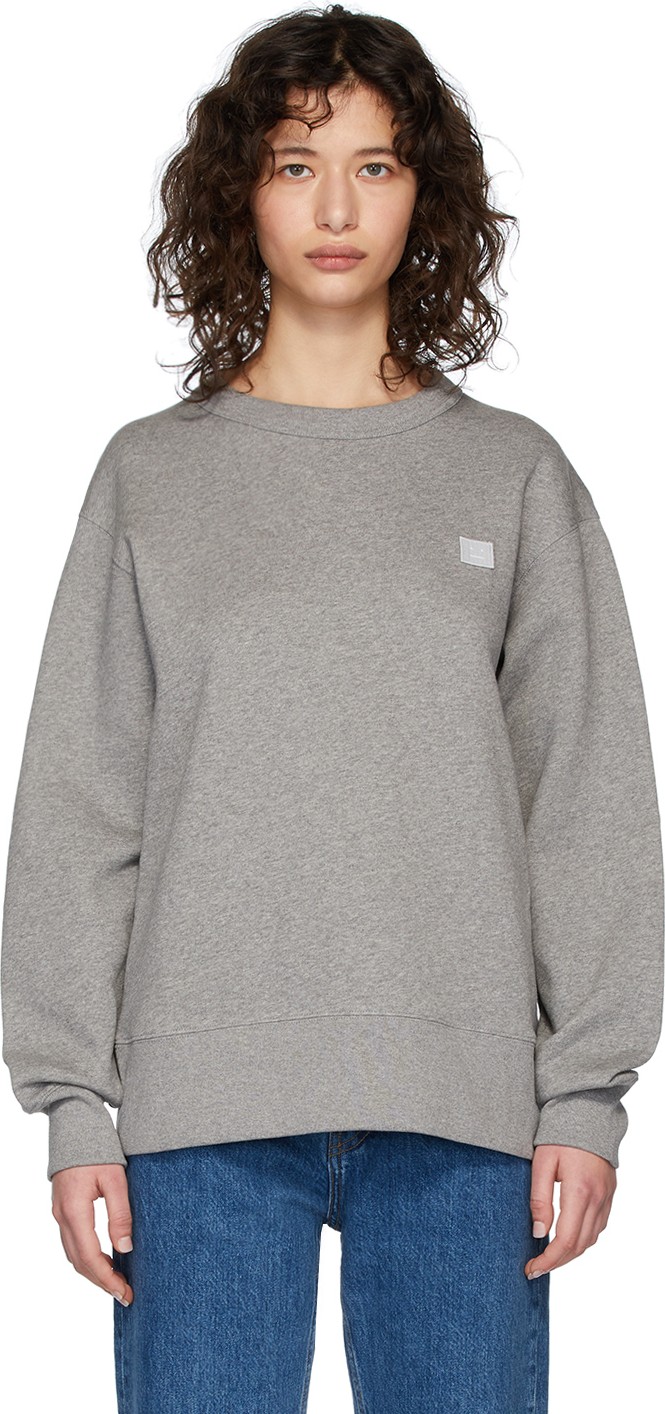 Acne Studios Grey Fairview Face Sweatshirt