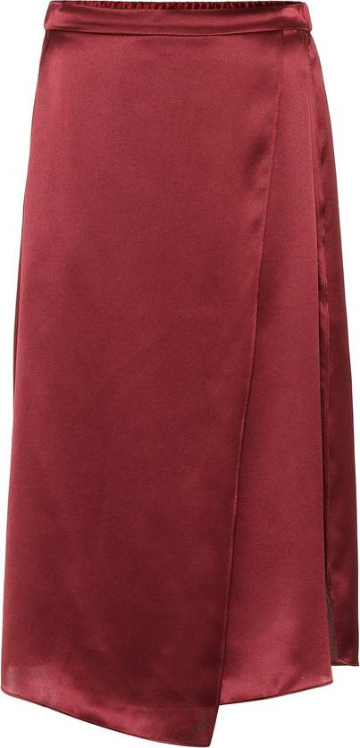 Vince Silk satin midi skirt