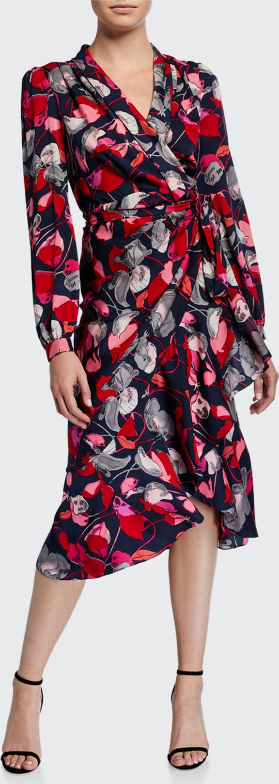 DIANE von FURSTENBERG Carla Two Printed Long-Sleeve Wrap Dress