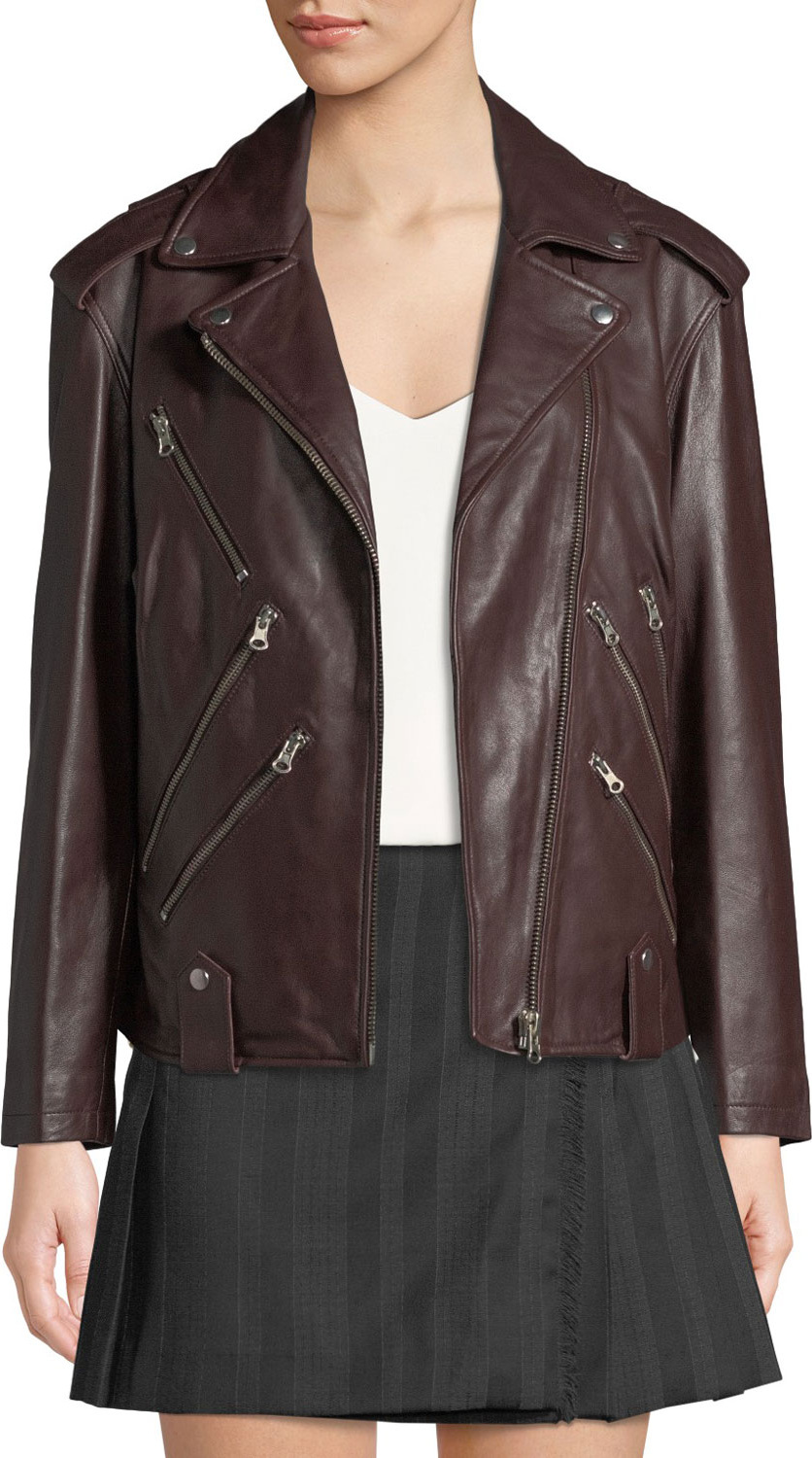McQ - Alexander McQueen Zippers Leather Biker Jacket