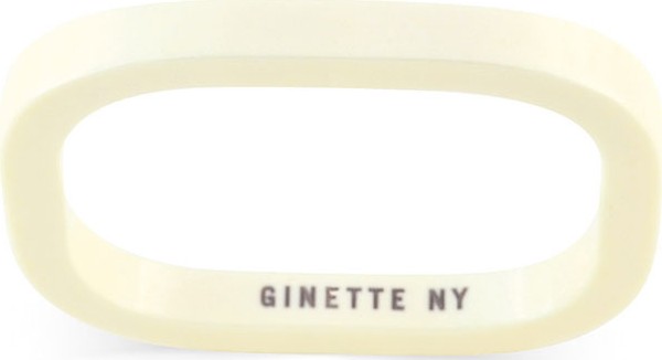 GINETTE NY TV Ivory Ceramic Ring, Size 7