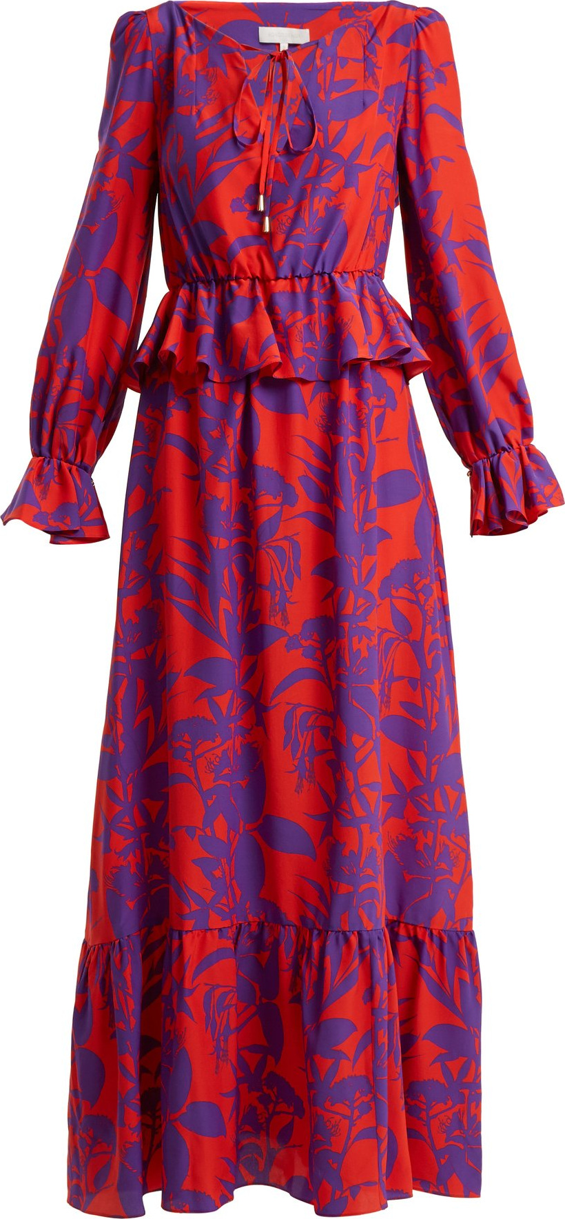 Borgo De Nor Lily Marquesa floral-print silk dress