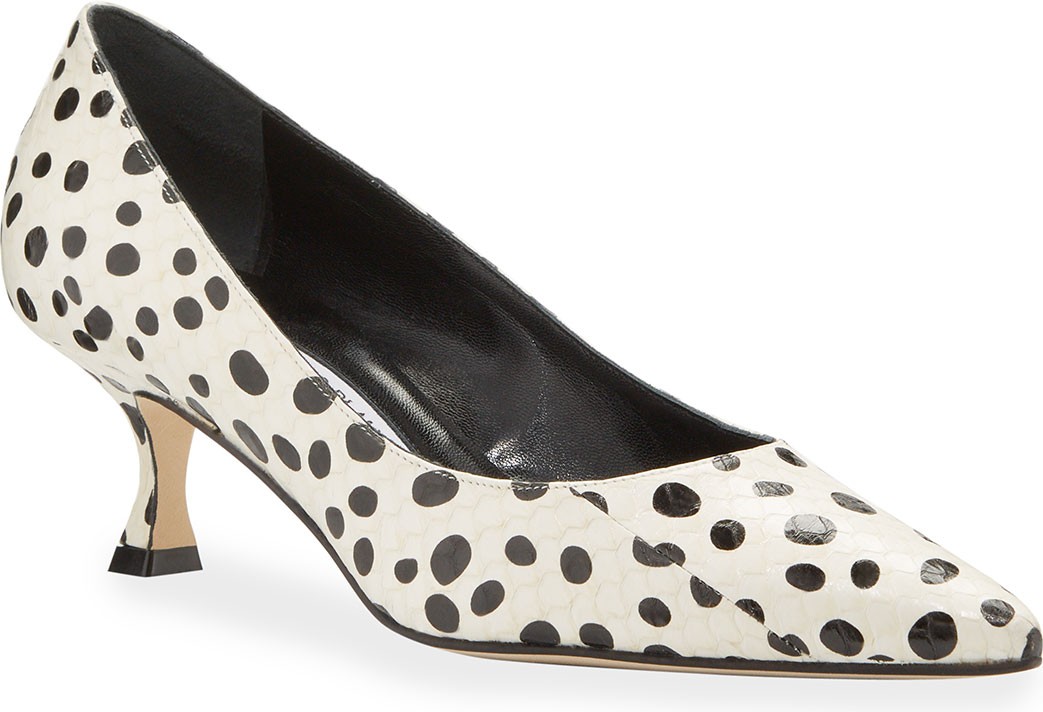 Manolo Blahnik Srila Snakeskin Pumps