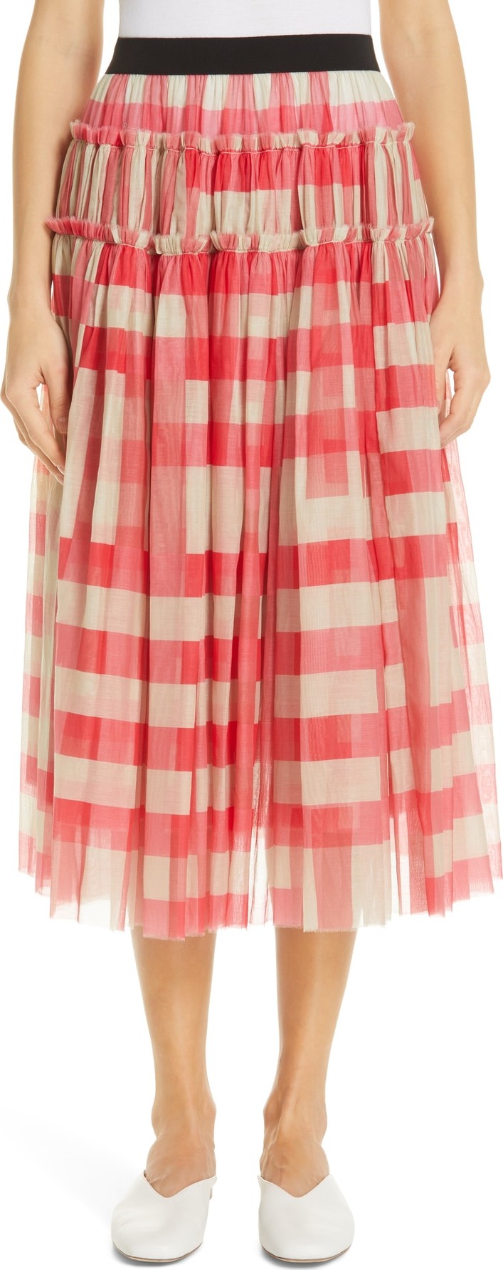 Sara Lanzi Gathered Midi Skirt