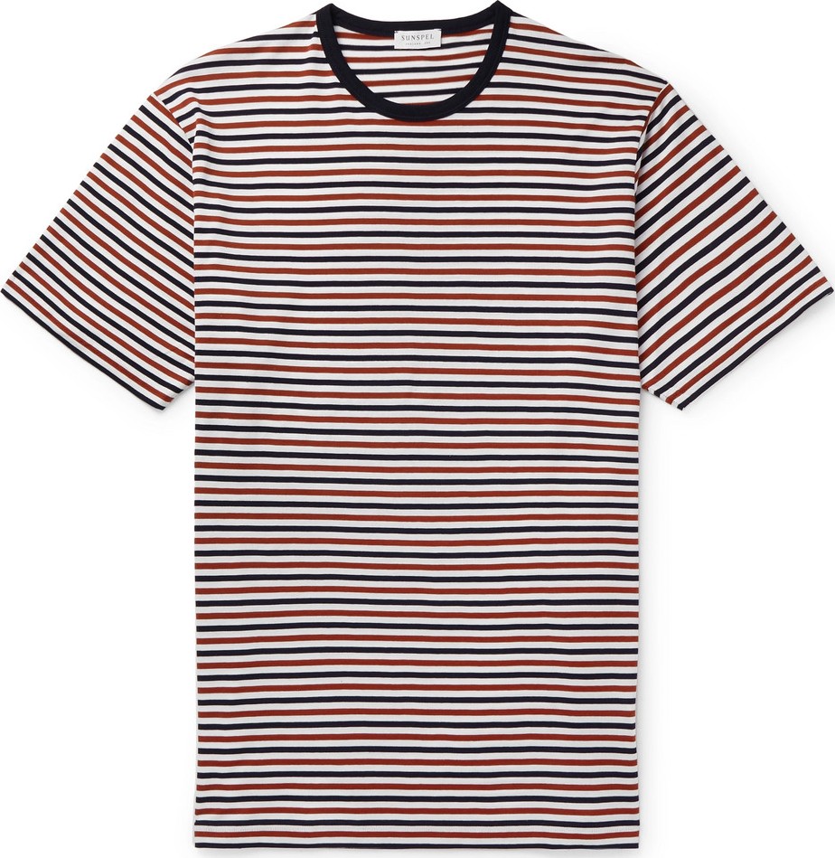 Sunspel Striped Pima Cotton-Jersey T-Shirt
