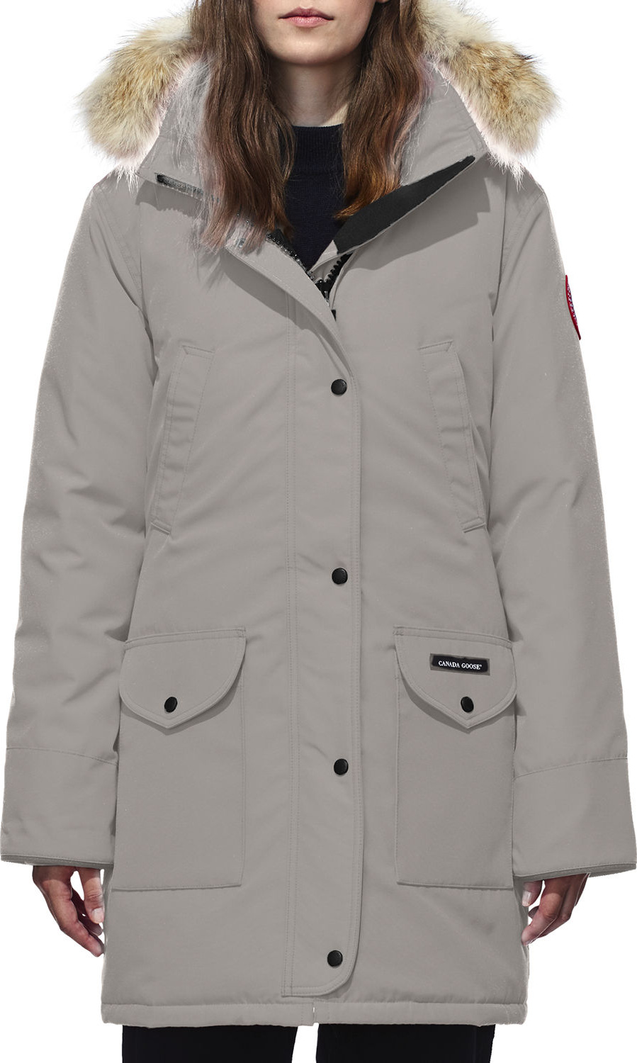 Canada Goose Trillium Down Parka Coat w/ Natural Coyote Fur Trim