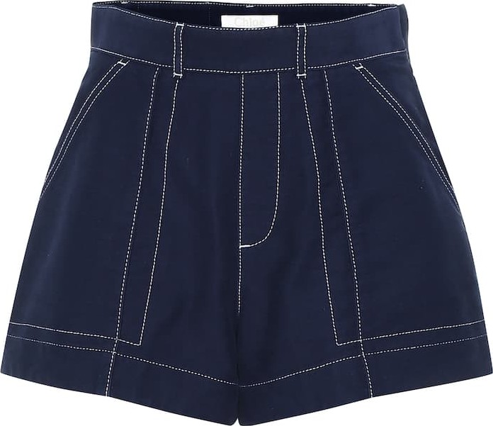 Chloe Cotton high-rise wide-leg shorts