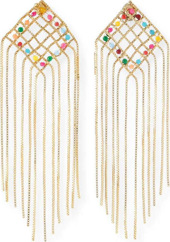 Rosantica Aquilone Multicolor Kite Fringe Earrings