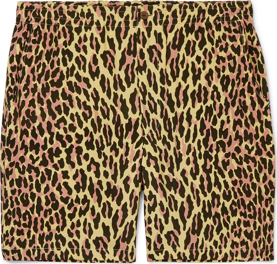 Wacko Maria Leopard-Print Voile Shorts