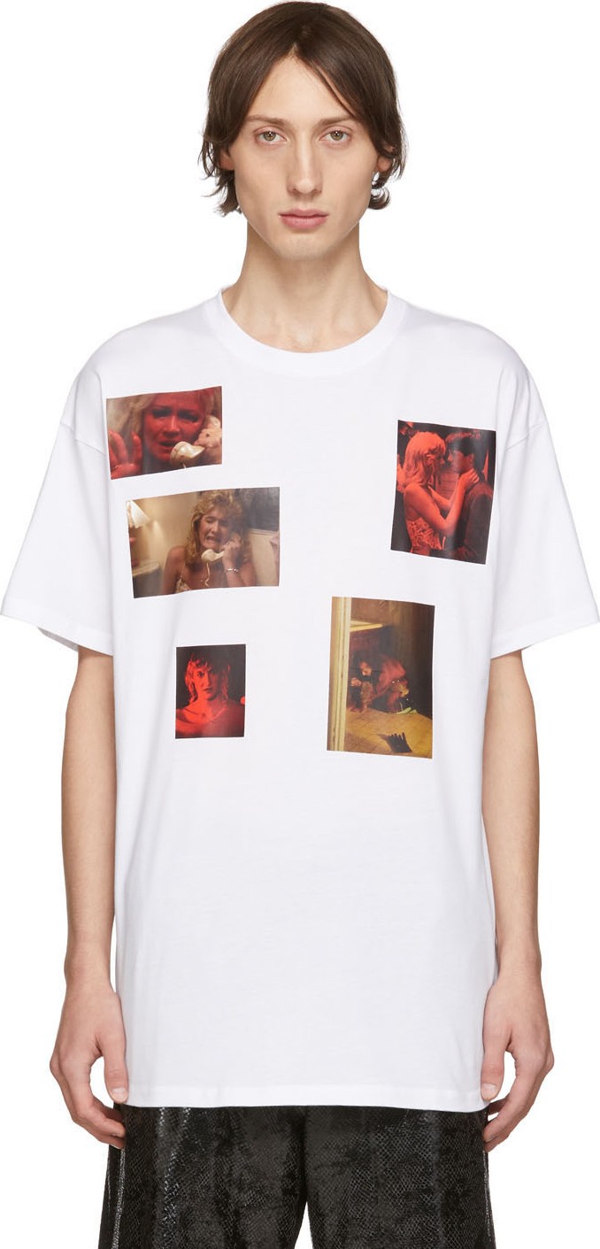 Raf Simons White Six Picture Big Fit T-Shirt