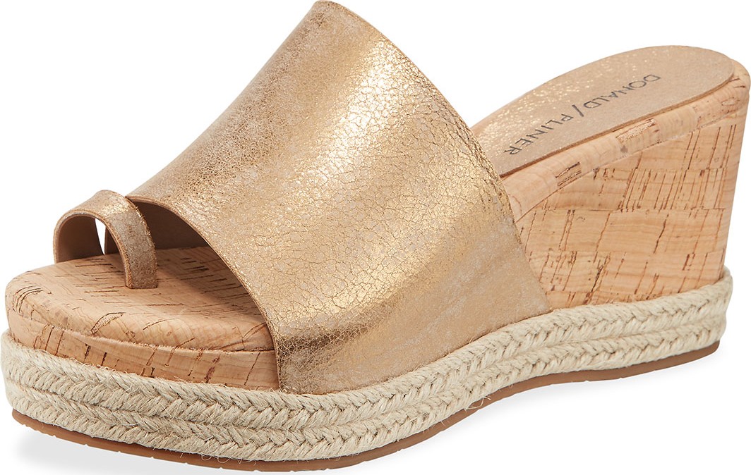 Donald J Pliner Janet Metallic Platform Slides