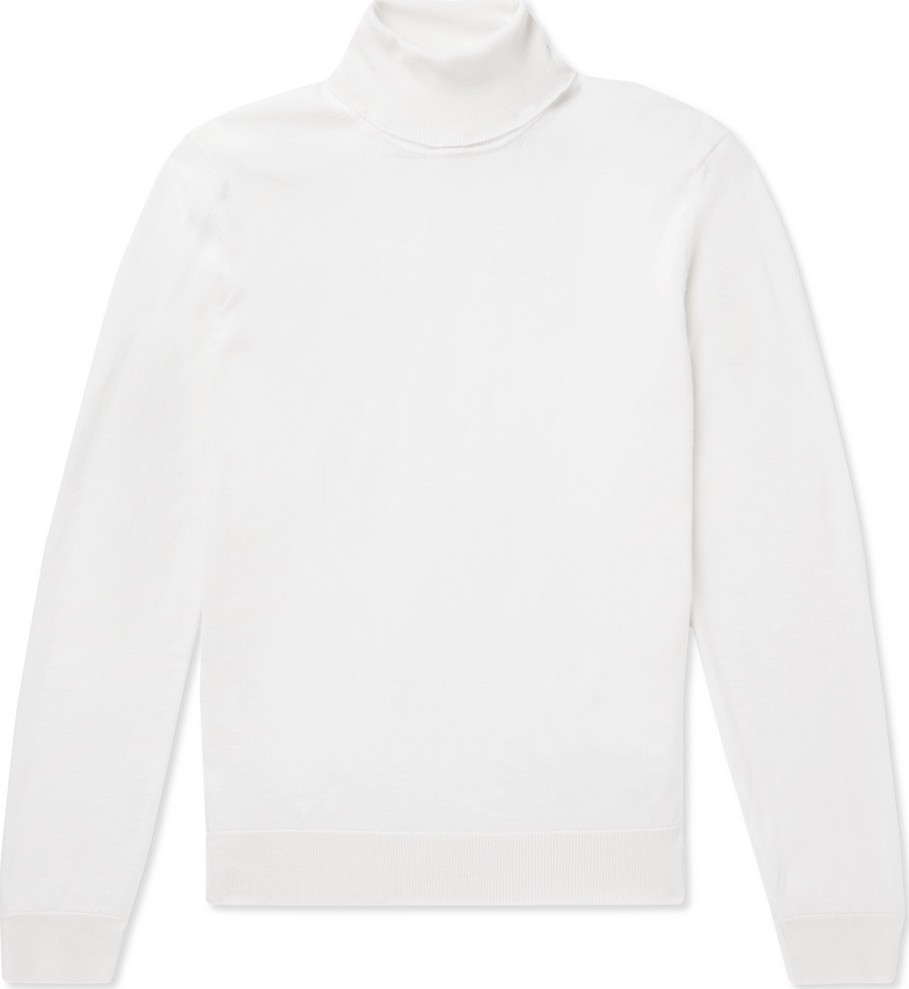 HUGO BOSS Virgin Wool and Silk-Blend Rollneck Sweater