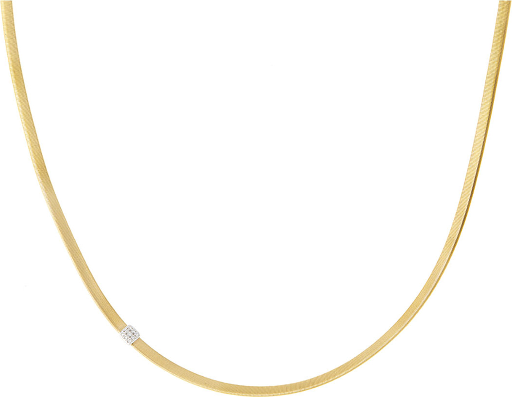 Marco Bicego Masai 18K Single-Strand Necklace with Diamond Station