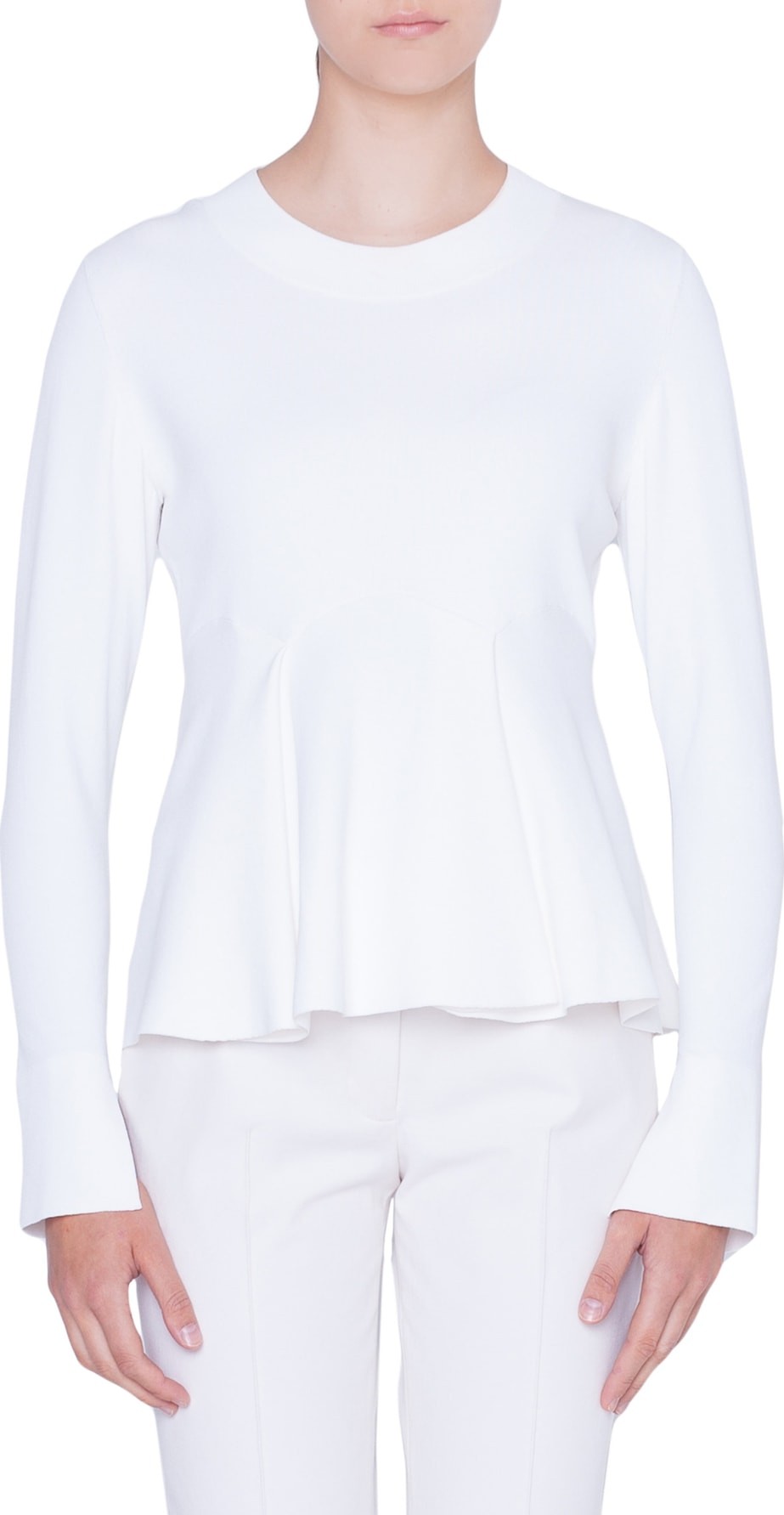 Akris Punto Flounce Hem Knit Top