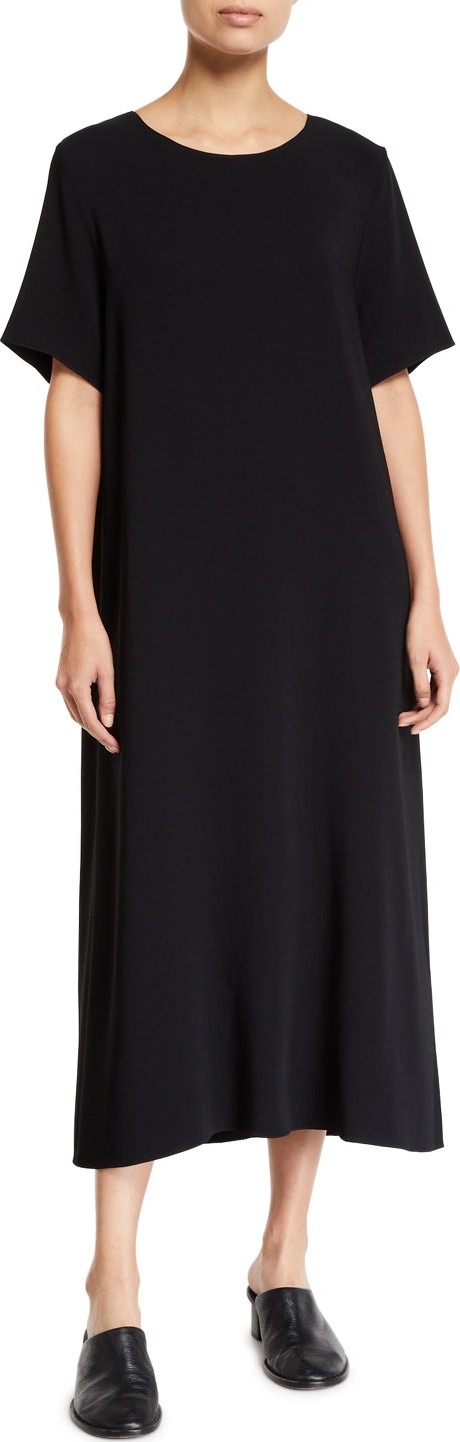 THE ROW Rory Short-Sleeve Jersey Maxi Dress