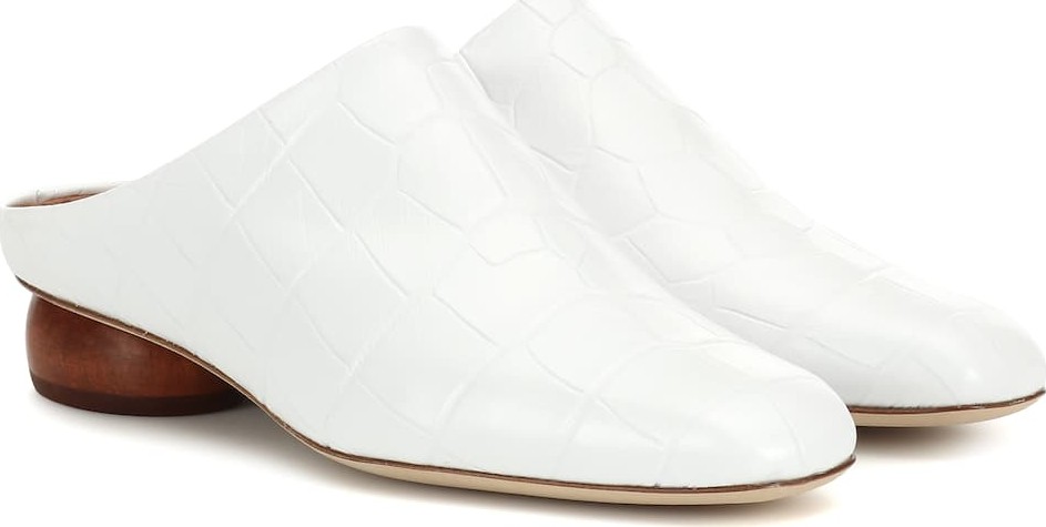 Rejina Pyo Gaby embossed leather mules