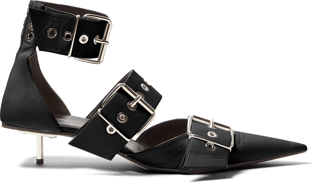 Balenciaga Belt Buckle 40mm leather stiletto pumps