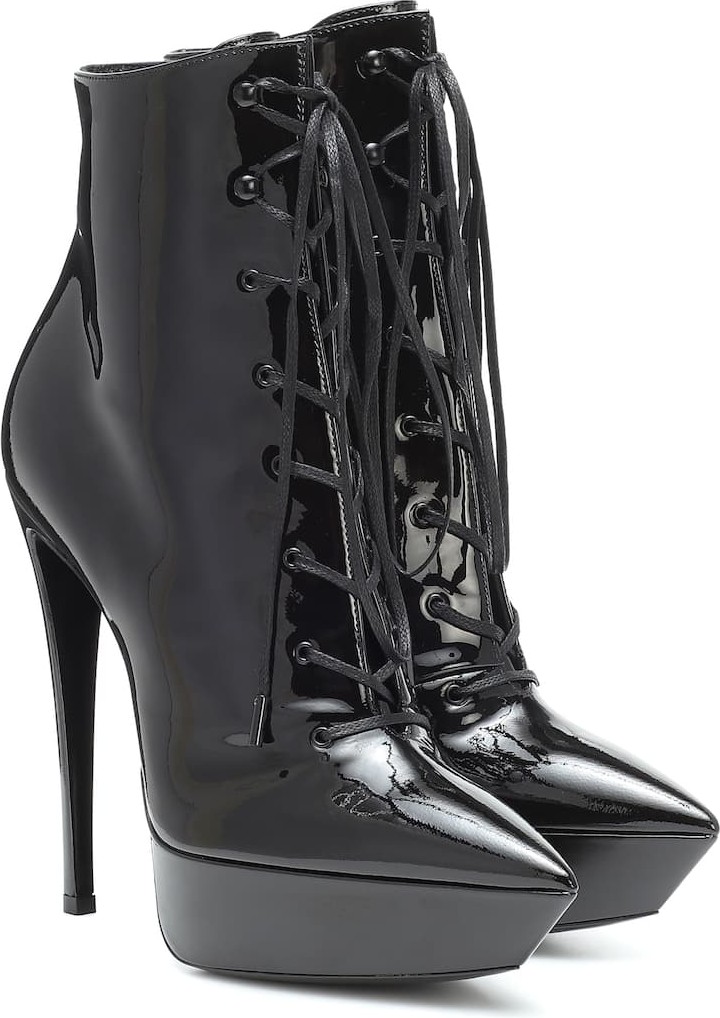 Saint Laurent Betty 110 patent leather ankle boots